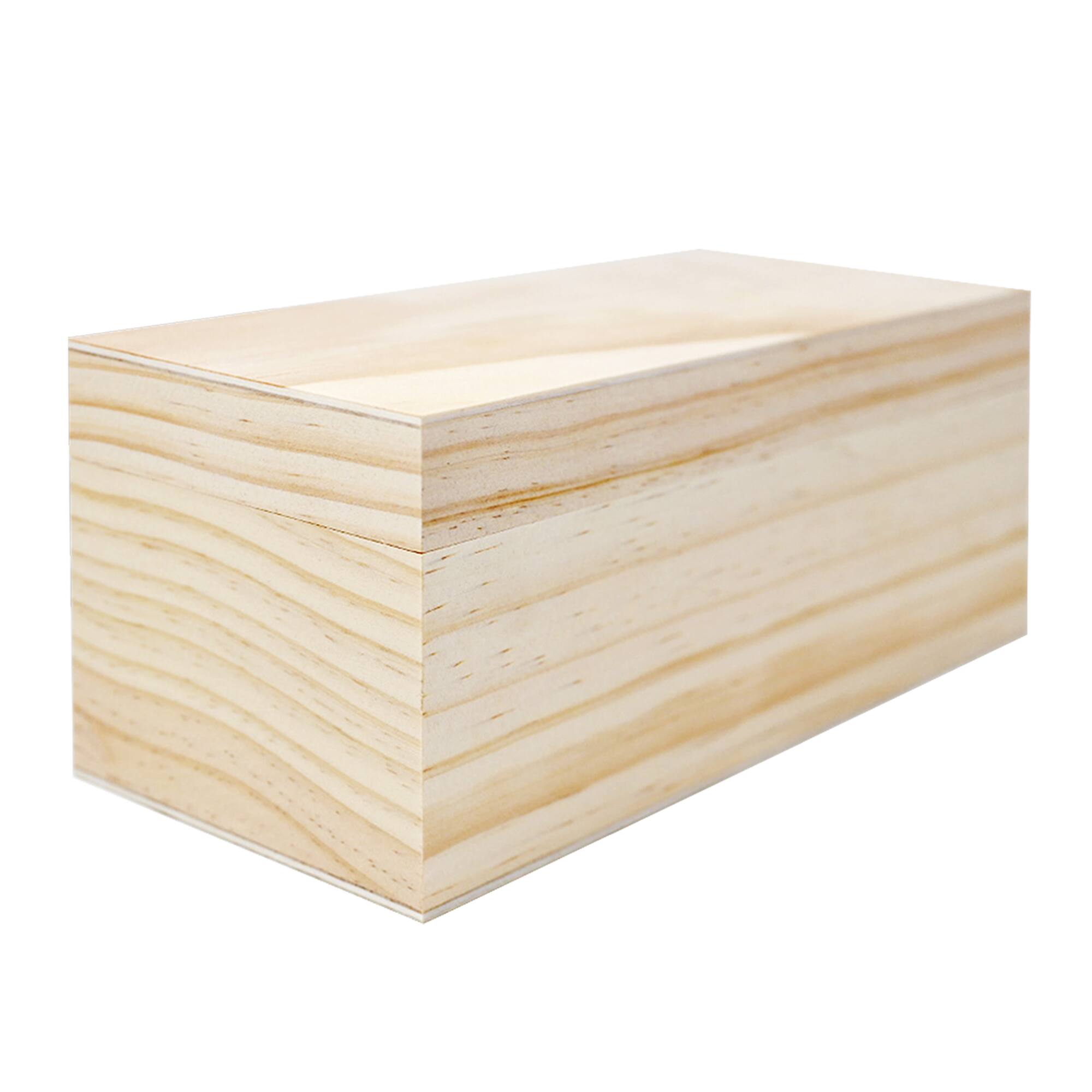 9" Wood Captop Box with Lid